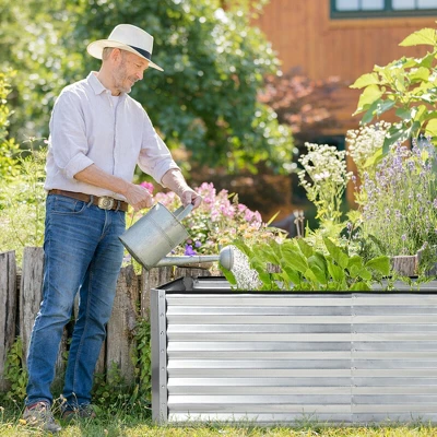 Costway Raised Garden Bed Large Metal Planter Box Kit For Vegetable Herb 6' X 3' X 2' 3 Costway Raised Garden Bed Large Metal Planter Box Kit For Vegetable Herb 6' X 3' X 2' - Image 3