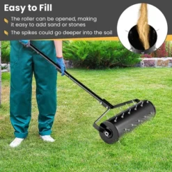 Costway 21“ Manual Lawn Aerator Grass Aeration Tool Filled With Sand Or Stone With Handle Green/Black -D'Eco Store GUEST a5d5965f 45a9 4f32 ac4e ca4a77f90e6f