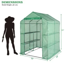 Walk-in Greenhouse For Outdoors, 58"x58"x75" Plant House With 8-Tier Grid Shelves For Seed Starting & Potted Plants 18 Walk-in Greenhouse For Outdoors, 58"x58"x75" Plant House With 8-Tier Grid Shelves For Seed Starting & Potted Plants -D'Eco Store GUEST a6c08970 0978 43fd b65b b5581e3a736b