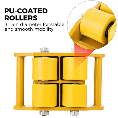 Machinery Mover 6T 13200lb Heavy Duty Machine Dolly Equipment Roller Skates 3 Machinery Mover 6T 13200lb Heavy Duty Machine Dolly Equipment Roller Skates - Image 3