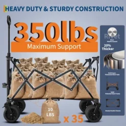 Wagon Cart, Folding Utility Heavy Duty Wagons Carts For Camping, All Terrain Beach Wagons Extended With Cup Holders, 500Lbs Weight Capacity 14 Wagon Cart, Folding Utility Heavy Duty Wagons Carts For Camping, All Terrain Beach Wagons Extended With Cup Holders, 500Lbs Weight Capacity -D'Eco Store GUEST aa6ebe7d 316d 4743 8464 1383ee21f57c