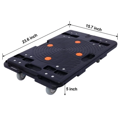 2 Pack Dolly Cart, Moving Dolly With Secure Interlocking System, 4 Swivel Casters, Lightweight Body, Carry Handle 4 2 Pack Dolly Cart, Moving Dolly With Secure Interlocking System, 4 Swivel Casters, Lightweight Body, Carry Handle - Image 4