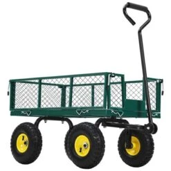 Heavy Duty Steel Garden Cart,550 LBS Capacity 3-in-1 Pullable Metal Wagon With 10" Pneumatic Wheels,180°Rotating Handle & Removable Sides, Green 19 Heavy Duty Steel Garden Cart,550 LBS Capacity 3-in-1 Pullable Metal Wagon With 10" Pneumatic Wheels,180°Rotating Handle & Removable Sides, Green -D'Eco Store GUEST ab8f834b 1e3d 4a4b ba7d 00389d9894e6