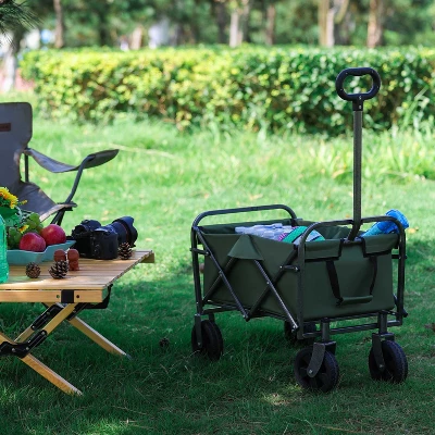 Collapsible Foldable Wagon Cart W/ Strapping System, Beach Wagon ,Utility Wagon Grocery Cart Camping Shopping Sports Gardeing Fishing Supports 225lbs 11 Collapsible Foldable Wagon Cart W/ Strapping System, Beach Wagon ,Utility Wagon Grocery Cart Camping Shopping Sports Gardeing Fishing Supports 225lbs - Image 11