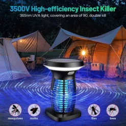 Aukfa Bug Zapper Outdoor, Mosquito Zapper Outdoor Waterproof 4200V Fly Trap Indoor For Home Backyard, Patio, Garden, Camping -D'Eco Store GUEST ae3a72d8 5247 4287 a6c4 052a47df736a