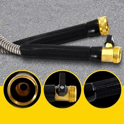 Bionic Steel Pro 304 Stainless Steel Metal Garden Hose With Brass Nozzle 2 Bionic Steel Pro 304 Stainless Steel Metal Garden Hose With Brass Nozzle - Image 2
