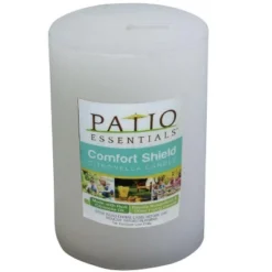 Patio Essentials Citronella Pillar Candle For Mosquitoes/Other Flying Insects 8 Oz (Case Of 16)