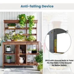 Whisen Outdoor Farmhouse Wooden Potting Bench Table, Garden Workstation With Drawers, Cabinet And Open Shelves 16 Whisen Outdoor Farmhouse Wooden Potting Bench Table, Garden Workstation With Drawers, Cabinet And Open Shelves -D'Eco Store GUEST b3a2584d c826 4a90 9687 5afa2bea3e69