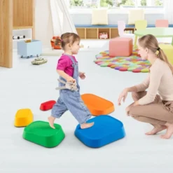 Costway 5 Pcs Balance Stepping Stones For Kids With Non-Slip Surface And Edging 12 Costway 5 Pcs Balance Stepping Stones For Kids With Non-Slip Surface And Edging -D'Eco Store GUEST b55b2524 3893 41b2 9b02 7b52841e9419
