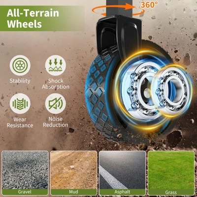 GustoWave Wagons Carts Foldable, GarveeLife Utility Collapsible Wagon With All-Terrain Wheels, Drink Holders & Adjustable Handle 2 GustoWave Wagons Carts Foldable, GarveeLife Utility Collapsible Wagon With All-Terrain Wheels, Drink Holders & Adjustable Handle - Image 2