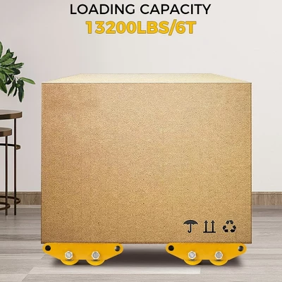 Machinery Mover 6T 13200lb Heavy Duty Machine Dolly Equipment Roller Skates 2 Machinery Mover 6T 13200lb Heavy Duty Machine Dolly Equipment Roller Skates - Image 2