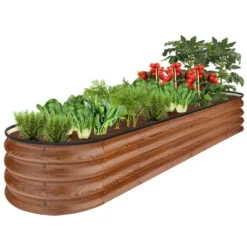 Best Choice Products 8x2x1ft Outdoor Metal Raised Oval Garden Bed, Planter Box For Vegetables, Flowers 16 Best Choice Products 8x2x1ft Outdoor Metal Raised Oval Garden Bed, Planter Box For Vegetables, Flowers -D'Eco Store GUEST b99e12f5 fe77 4bc6 b169 d75f9d85c6ef