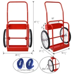 Double Cylinder Cart, Dual Oxygen Tank Cart Dolly With 2 Hinges, 2 20" Phneumaticr Wheels, Removable 220 Lbs Load Capacity Cart, Space Saving 11 Double Cylinder Cart, Dual Oxygen Tank Cart Dolly With 2 Hinges, 2 20" Phneumaticr Wheels, Removable 220 Lbs Load Capacity Cart, Space Saving -D'Eco Store GUEST bb34dd96 0cc0 4b28 8af0 7485bd1eb2d0