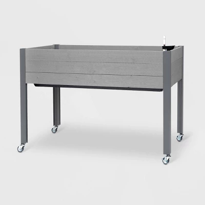 47" Wide Rectangular Planter Self-Watering Wooden Gray - CedarCraft 1 47" Wide Rectangular Planter Self-Watering Wooden Gray - CedarCraft