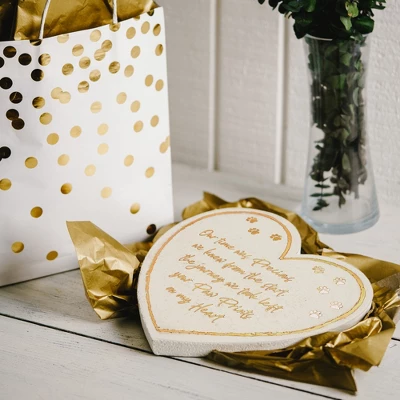 Pavilion Gift Company - Pawprints - 11" Heart Garden Stone - Stepping Stones And Pathways 2 Pavilion Gift Company - Pawprints - 11" Heart Garden Stone - Stepping Stones And Pathways - Image 2