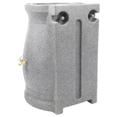 Good Ideas Rain Wizard 50 Gallon Rain Saver Barrel Water Storage Urn With Planter Space And 2 Brass Spigots, Light Granite (2 Pack) 5 Good Ideas Rain Wizard 50 Gallon Rain Saver Barrel Water Storage Urn With Planter Space And 2 Brass Spigots, Light Granite (2 Pack) - Image 5