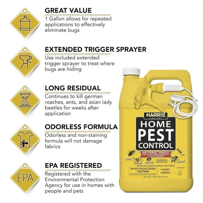 Harris Home Pesticide Spray, Ready To Use, 1 Gallon 2 Harris Home Pesticide Spray, Ready To Use, 1 Gallon - Image 2