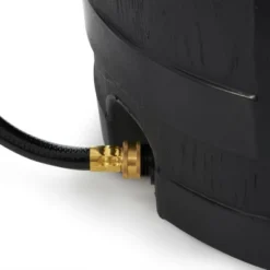 FCMP Outdoor RC45 45 Gallon Heavy Duty Outdoor Home Rain Water Catcher Barrel Container With Hose & Debris Screen, Black -D'Eco Store GUEST bd6a12a4 e8b8 4d09 a500 e16427cfadbc