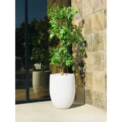 Rosemead Home & Garden, Inc. Concrete Outdoor Planter Pot White 17"x17" 12 Rosemead Home & Garden, Inc. Concrete Outdoor Planter Pot White 17"x17" -D'Eco Store GUEST bdae77a0 10b4 4f83 a0bb ffd9c30398eb