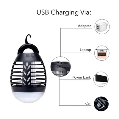 Dartwood Outdoor Bug Zapper - Waterproof, USB Rechargeable And Battery Powered Mosquito Killer, Insect Trap And Fly Swatter 8 Dartwood Outdoor Bug Zapper - Waterproof, USB Rechargeable And Battery Powered Mosquito Killer, Insect Trap And Fly Swatter - Image 8