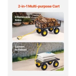 VEVOR 500 Lbs Steel Garden Cart, Heavy Duty Garden Wagon Cart Pullable On Wheels, Metal Yard Utility Wagon Carts With 10" All Terrain Tires, Black 10 VEVOR 500 Lbs Steel Garden Cart, Heavy Duty Garden Wagon Cart Pullable On Wheels, Metal Yard Utility Wagon Carts With 10" All Terrain Tires, Black -D'Eco Store GUEST c1189202 cadb 4d6c b773 255988259d47