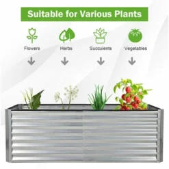 Costway Raised Garden Bed Large Metal Planter Box Kit For Vegetable Herb 6' X 3' X 2' 14 Costway Raised Garden Bed Large Metal Planter Box Kit For Vegetable Herb 6' X 3' X 2' -D'Eco Store GUEST c15be9d0 6fb5 4d7a 9647 a7959119a026