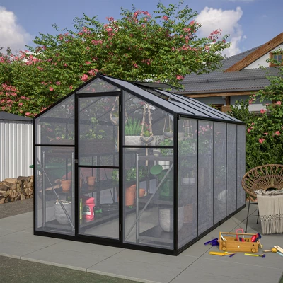 Greenhouse For Outdoors, Walk In Greenhouse With Lockable Door, Ventilation Window And Aluminum Frame For Backyard Balcony Garden Sunroom 1 Greenhouse For Outdoors, Walk In Greenhouse With Lockable Door, Ventilation Window And Aluminum Frame For Backyard Balcony Garden Sunroom