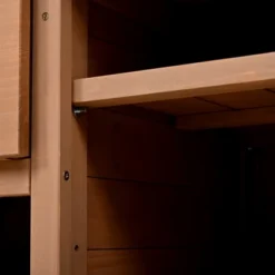 50”W Garden Potting Bench Table, Outdoor Patio Workstation With Hutch, Drawer And Adjustable Shelves, Fir Wood Frame, Brown/White/Natural-ModernLuxe -D'Eco Store GUEST c3420e9d a3ec 482e 8d46 d8f48985ff68