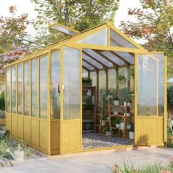 AMERLIFE Wooden Greenhouse, Pre-Assembled Solid Cedar Frame, Walk-in Design 18 AMERLIFE Wooden Greenhouse, Pre-Assembled Solid Cedar Frame, Walk-in Design -D'Eco Store GUEST c358b935 d30f 4998 b2a8 fd3298b81b90