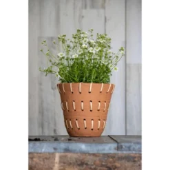 Natural Handthrown Terracotta Planter With Woven Rattan Accents - Foreside Home & Garden 8 Natural Handthrown Terracotta Planter With Woven Rattan Accents - Foreside Home & Garden -D'Eco Store GUEST c3d18cb4 8734 4df7 b079 2429c2ba19ed