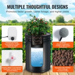 VEVOR DWC Hydroponics Grow System, Hydroponic Growing System With Top Drip Kit, Deep Water Culture 5-Gallon 2 Buckets, With Air Pump, Black 13 VEVOR DWC Hydroponics Grow System, Hydroponic Growing System With Top Drip Kit, Deep Water Culture 5-Gallon 2 Buckets, With Air Pump, Black -D'Eco Store GUEST c4b65dce 8d4b 46d6 b5fc fa6d34ff83dd
