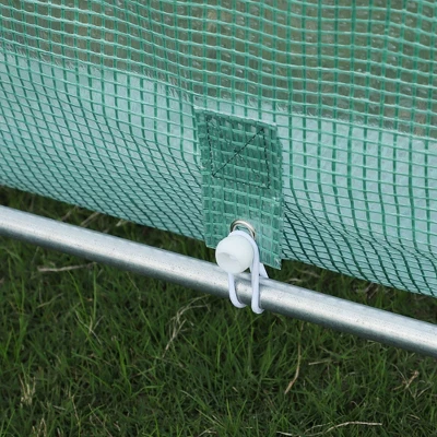 Outsunny Tunnel Greenhouse Large Walk-In Warm House Deluxe High GardenHot House With Roll Up Windows & Roll Up Door, Steel Frame 5 Outsunny Tunnel Greenhouse Large Walk-In Warm House Deluxe High GardenHot House With Roll Up Windows & Roll Up Door, Steel Frame - Image 5