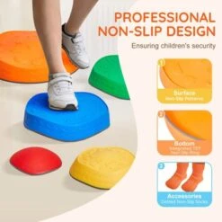 VEVOR Balance Stepping Stones For Kids, 5 PCS, Up To 220 Lbs, Non-Slip Toddlers Sensory Stepping Stones, Toys For Children Aged 3 4 5 6 7 8+ 11 VEVOR Balance Stepping Stones For Kids, 5 PCS, Up To 220 Lbs, Non-Slip Toddlers Sensory Stepping Stones, Toys For Children Aged 3 4 5 6 7 8+ -D'Eco Store GUEST c578ce03 6052 46e4 be95 e0985a4ba589