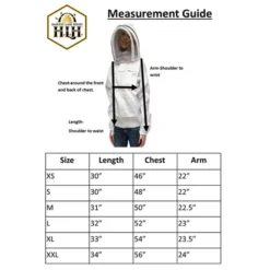 Harvest Lane Honey Beekeeping Jacket, Protective Beekeeper Clothing With 4 Pockets And Fencing Veil Bug Net Hat, Unisex Sizing, Large