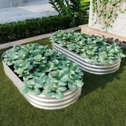 Okak Galvanized Steel Raised Garden Bed 12 Inch (2-Pack) Heavy Duty Rust-Resistant Planter Box Kit For Vegetables, Flowers, Herbs, Easy Assembly -D'Eco Store GUEST cae43e6a 68ac 45f3 86b7 efcf377d1408