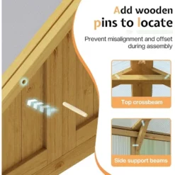 AMERLIFE Wooden Greenhouse, Pre-Assembled Solid Cedar Frame, Walk-in Design 16 AMERLIFE Wooden Greenhouse, Pre-Assembled Solid Cedar Frame, Walk-in Design -D'Eco Store GUEST cc5788f6 a5c6 481d a857 fa70cf901836