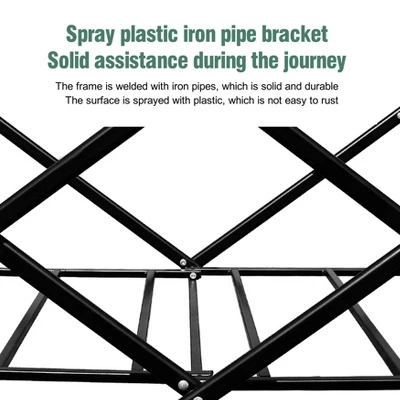 100L Collapsible Folding Beach Wagon Cart With 220Lbs Large Capacity, Wagons Carts Heavy Duty Foldable With Big Wheels For Sand, Garden, Camping 5 100L Collapsible Folding Beach Wagon Cart With 220Lbs Large Capacity, Wagons Carts Heavy Duty Foldable With Big Wheels For Sand, Garden, Camping - Image 5