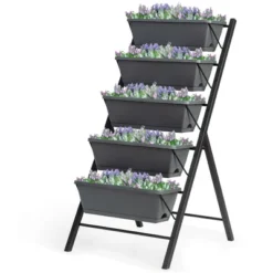 Costway 4 FT Vertical Raised Garden Bed 5-Tier Planter Box For Patio Balcony Flower Herb 16 Costway 4 FT Vertical Raised Garden Bed 5-Tier Planter Box For Patio Balcony Flower Herb -D'Eco Store GUEST cde50ef5 f92a 4a22 a88c c093e0a7c7d4