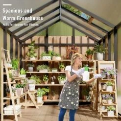 Sturdy Polycarbonate Greenhouse With Aluminum Frame - Adjustable Roof Vent, Sliding Door & UV Protection For Backyard Gardening 11 Sturdy Polycarbonate Greenhouse With Aluminum Frame - Adjustable Roof Vent, Sliding Door & UV Protection For Backyard Gardening -D'Eco Store GUEST d5857d7c bb69 48b3 bf2a 2661e0c61302