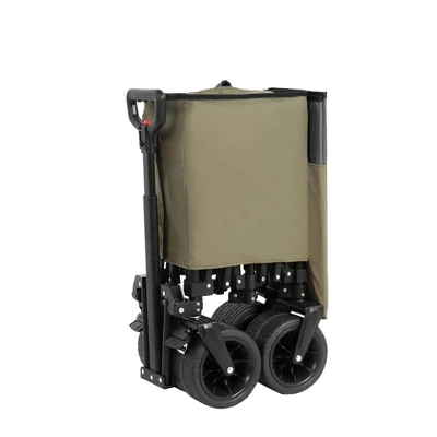 INFURNIC Wheelbarrows And Lawn Carts Heavy Duty Folding Utility Yard Cart, Beach Wagon Lawn Cart With Big Wheels, Green, 20.87"*42.91"*32.68" 4 INFURNIC Wheelbarrows And Lawn Carts Heavy Duty Folding Utility Yard Cart, Beach Wagon Lawn Cart With Big Wheels, Green, 20.87"*42.91"*32.68" - Image 4