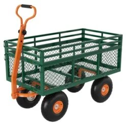 Steel Garden Cart With 10" Wheels, Wagon Cart, Removable Sides, 180° Handle For Lawn, Farm, Outdoor 12 Steel Garden Cart With 10" Wheels, Wagon Cart, Removable Sides, 180° Handle For Lawn, Farm, Outdoor -D'Eco Store GUEST d7340a75 2ef3 4617 ae3d 9dada7645483