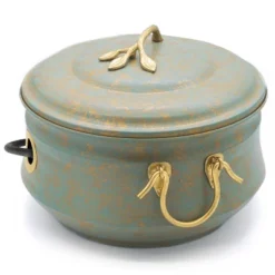 Steel Sedona Hose Pot With Lid - Green - Good Directions -D'Eco Store GUEST d8254ee1 17d4 4c27 a89d fd30d3ffb201