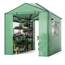 Portable Greenhouse For Indoor & Outdoor Plants, 6x8ft Durable PE Cover Pop-Up Green House Kit 18 Portable Greenhouse For Indoor & Outdoor Plants, 6x8ft Durable PE Cover Pop-Up Green House Kit -D'Eco Store GUEST d9d51f0d 3fdc 40df 8f39 38bad56c6e5e
