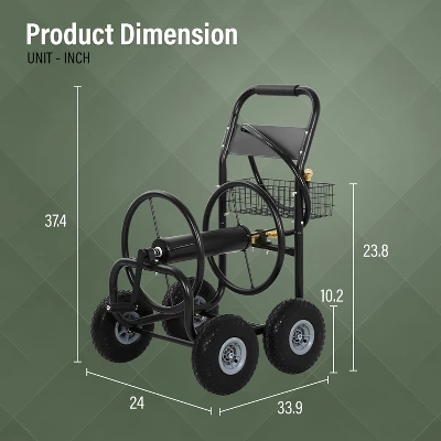 FDW Hose Reel Hold Up To 300 Ft Heavy Duty Garden Hose Reel For Garden Lawn Yard 6 FDW Hose Reel Hold Up To 300 Ft Heavy Duty Garden Hose Reel For Garden Lawn Yard - Image 6