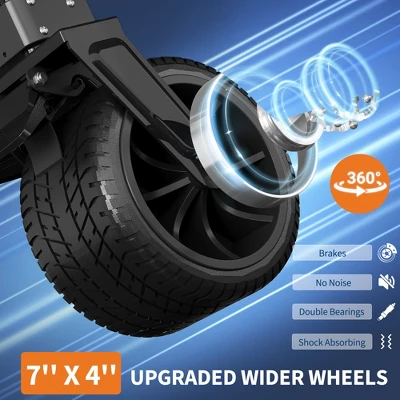 Wagon Cart, Folding Utility Heavy Duty Wagons Carts For Camping, All Terrain Beach Wagons Extended With Cup Holders, 500Lbs Weight Capacity 4 Wagon Cart, Folding Utility Heavy Duty Wagons Carts For Camping, All Terrain Beach Wagons Extended With Cup Holders, 500Lbs Weight Capacity - Image 4
