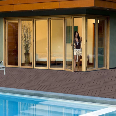 Plastic Interlocking Deck Tiles, 12.00"x12.00" (Pack Of 44). Patio, Outdoor Waterproof, All-weather For Garden 1 Plastic Interlocking Deck Tiles, 12.00"x12.00" (Pack Of 44). Patio, Outdoor Waterproof, All-weather For Garden