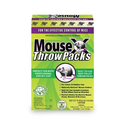 MouseX Non-Toxic Bait Pellet Throw Pack For Mice 12 Oz 6 Pk 1 MouseX Non-Toxic Bait Pellet Throw Pack For Mice 12 Oz 6 Pk