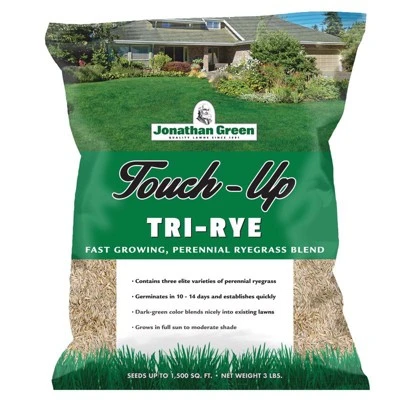 Jonathan Green Touch-Up Perennial Ryegrass Sun Or Shade Grass Seed 3 Lb 1 Jonathan Green Touch-Up Perennial Ryegrass Sun Or Shade Grass Seed 3 Lb