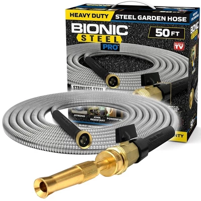 Bionic Steel Pro 304 Stainless Steel Metal Garden Hose With Brass Nozzle 7 Bionic Steel Pro 304 Stainless Steel Metal Garden Hose With Brass Nozzle - Image 7