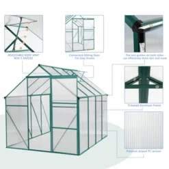 Chery Life Green-6 X 8 FT Outdoor Patio Greenhouse -D'Eco Store GUEST de568c6e 6a0d 44ad 9fd9 d5d9f18f2c67